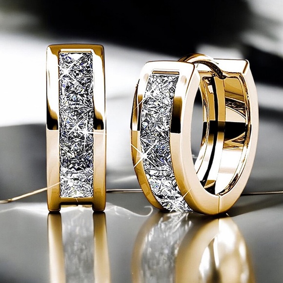 Cate Chloe Jewelry 8k Yellow Gold Plated Giselle Swarovski